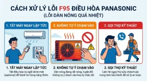 Kỹ thuật viên bảo dưỡng dàn nóng điều hòa Panasonic