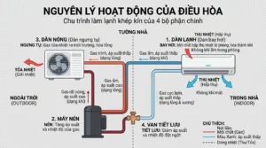 Đồ thị biểu diễn tần số biến tần điều khiển tốc độ máy nén inverter
