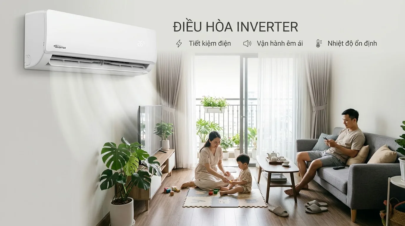 Nguyên lý điều chỉnh tốc độ máy nén của điều hòa inverter theo tải nhiệt phòng